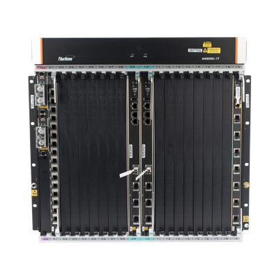OLT Carrier Class Modular GPON, 16 Ranuras de Servicio, Incluye 1 Tarjeta de Servicio, crecimiento hasta 256 puertos GPON o 128 XGPON, Gestión por UNM2000, CLI, (Incluye Instalación de Software UNM200