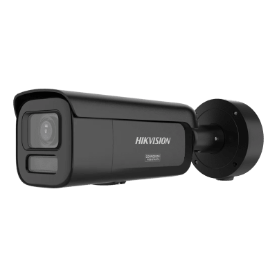 [Dual Light + ColorVu 3.0 + HikAI] Bala IP  4 Megapixel / Lente Mot. 2.8 a 12 mm / 60 mts IR + Luz Blanca / Exterior IP67 / WDR 130 dB / ACUSENSE 3.0 / Microfono Integrado / Metal / NEMA 4X / ACUSEARC