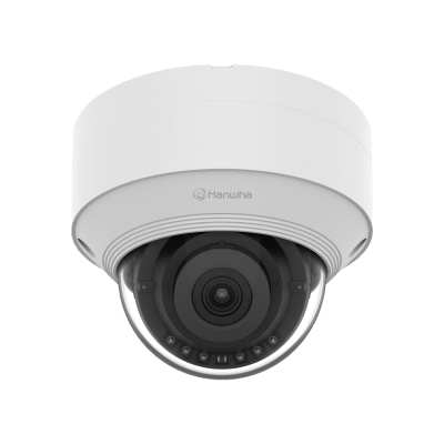 Cámara IP Tipo domo Antivandálica 5 Megapíxel / Lente fijo 3mm / IR 25M / WDR 120db / IP66 / H.265 &amp; WiseStream / Inteligencia Artificial Deteccion de Personas y vehiculos