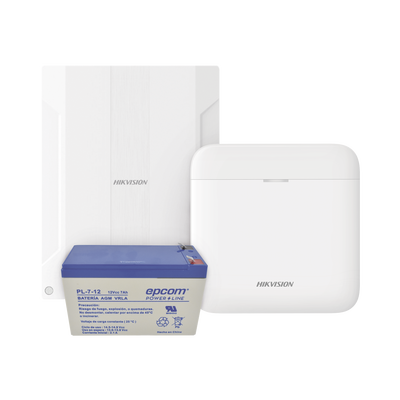 (AXPRO) KIT  de alarma AX PRO conversión de zonas cableadas a inalámbricas / Incluye: 1 Hub IP, Wifi y 3G/4G con Batería de respaldo/ 1 Expansor de 16 zonas cableadas / 1 Batería de respaldo 12Vcc a 7