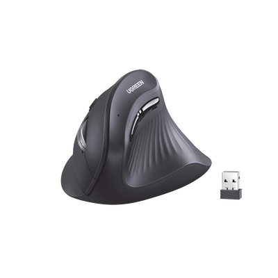 Mouse Inalámbrico en Angulo Vertical | 2.4G &amp; Bluetooth | Conecta 3 dispositivos Simultáneamente | 4 Niveles de DPI |  Clic Silencioso | 5 botones Silenciosos | Soporta Win, Mac, Linux &amp; Chrome.