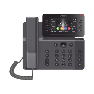 Teléfono IP Empresarial Esencial WiFi / Bluetooth, 20 líneas SIP, pantalla a color 4.3&quot; ajustable, PoE, puertos Gigabit, conferencia local de 6 vías.