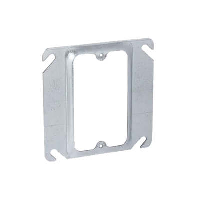Sobretapa Cuadrada de 4&quot; de Acero Galvanizado con realce de 1/4&quot;.
