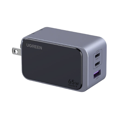 Cargador de 65W serie Nexode S | 3 Puertos de Carga Rápida | 2 USB-C | 1 USB-A | Tecnología GaN II | PD3.0 | QC4.0 | FCP/SCP/AFC/PPS/PPS2.0 | Tecnología de Protección Térmica | Optimiza la Carga | Car
