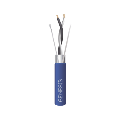 Bobina de 305 Metros / Cable 2 x 22 AWG / Color Azul / Blindado / Plenum / Trenzado para Aplicaciones de Transmisión de Datos a Alta Velocidad para Automatización, EIA-485, BACnet y otros Sistemas de 