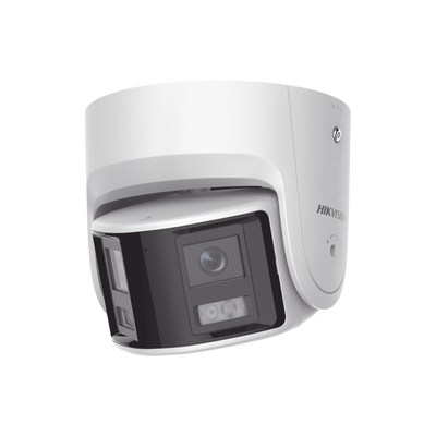[FlexVu] [ PROTECCIÓN ACTIVA ] Turret IP Panorámica 4 Megapíxel / 2 Lentes 2.8 mm (180°) / Imagen a Color 24/7 (ColorVu) / PoE / WDR 130° / IP67 / ACUSENSE / Luz Estroboscópica y Alarma Audible / 30 m