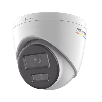 [Dual Light + ColorVu] Turret IP 2 Megapixel / Lente 2.8 mm / 30 mts IR + 30 mts Luz Blanca / Micrófono Integrado / ACUSENSE Lite / Exterior IP67 / WDR 120 dB / PoE / Micro SD 