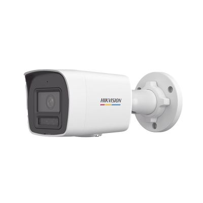 [Dual Light + ColorVu] Bala IP 4 Megapixel / Lente 2.8 mm / 30 mts IR + 30 mts Luz Blanca / Micrófono Integrado / ACUSENSE Lite / Exterior IP67 / WDR 120 dB / PoE / Micro SD 