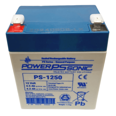 Batería 12V, 4.5AH, Para Respaldo, Tecnologías AGM/VRLA, 5 Años Vida Útil, Terminales F2, Reconocida UL 