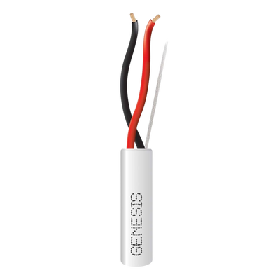 Bobina de 305 Metros de Cable 2 x 18 AWG / Riser / Blanco / Para aplicaciones en Alarmas de intrusión, Control de acceso, Interfonos, TV porteros, Automatizacion, Audio y Voceo.
