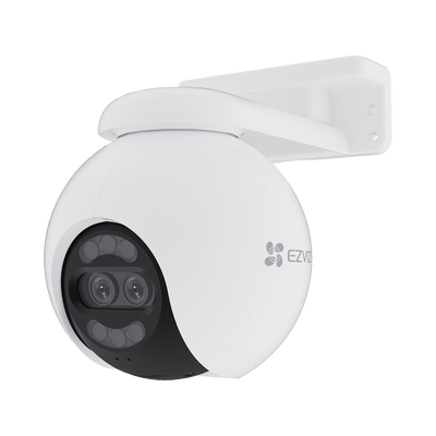 Cámara PT / Wi-Fi / Lente Dual / Panorámica 360° / Resolución 4K / Visión Nocturna ColorFULL  / IA Detección de Humanos y Vehiculos / Alarma con Sirena y Luz / IP65