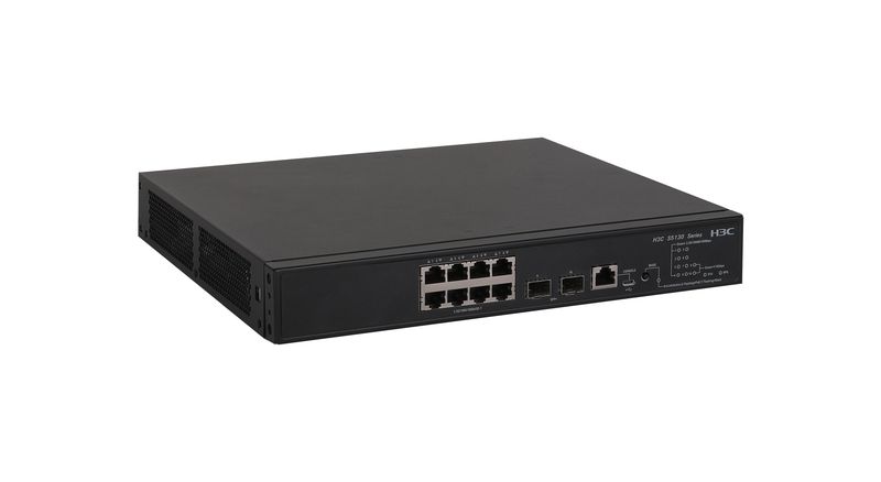 H3C S5130S-10MS-UPWR-EI L2 Ethernet Switch with 81G/2.5GBase-T(UPoE) Ports and 21G/10GBase-X SFP Plus Ports, (AC/DC)