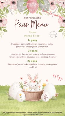 Paas 3 gangen menu
