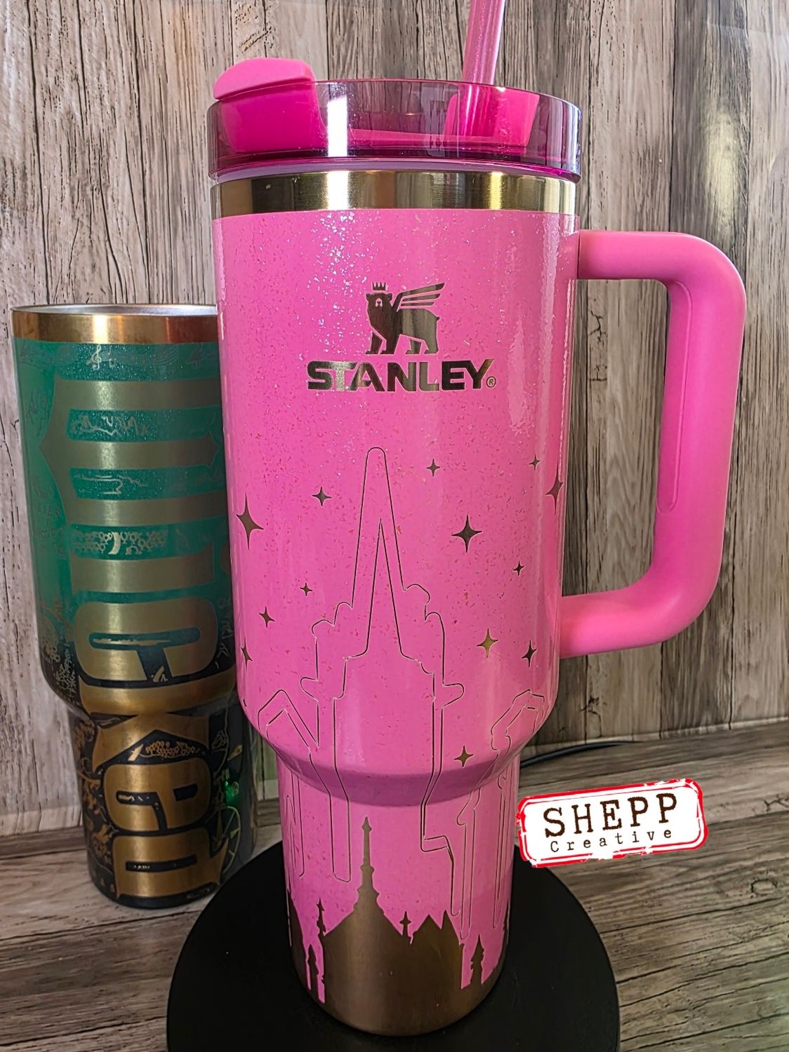 Stanley X WICKED 40oz Engraved GLINDA Galinda Pink Tumbler