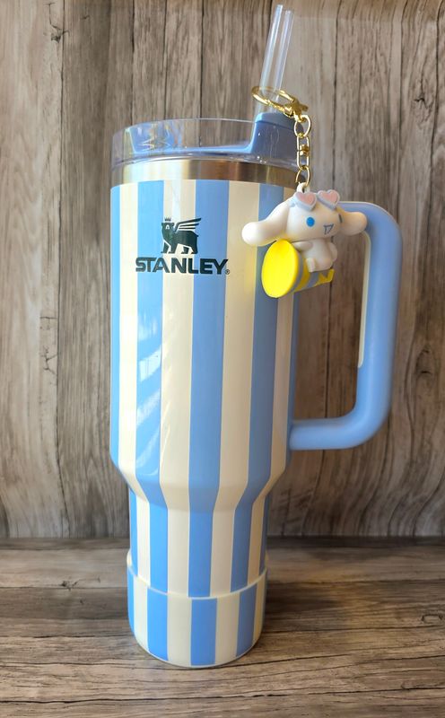 Striped Boot for Cornflower Cabana Gloss Tumbler