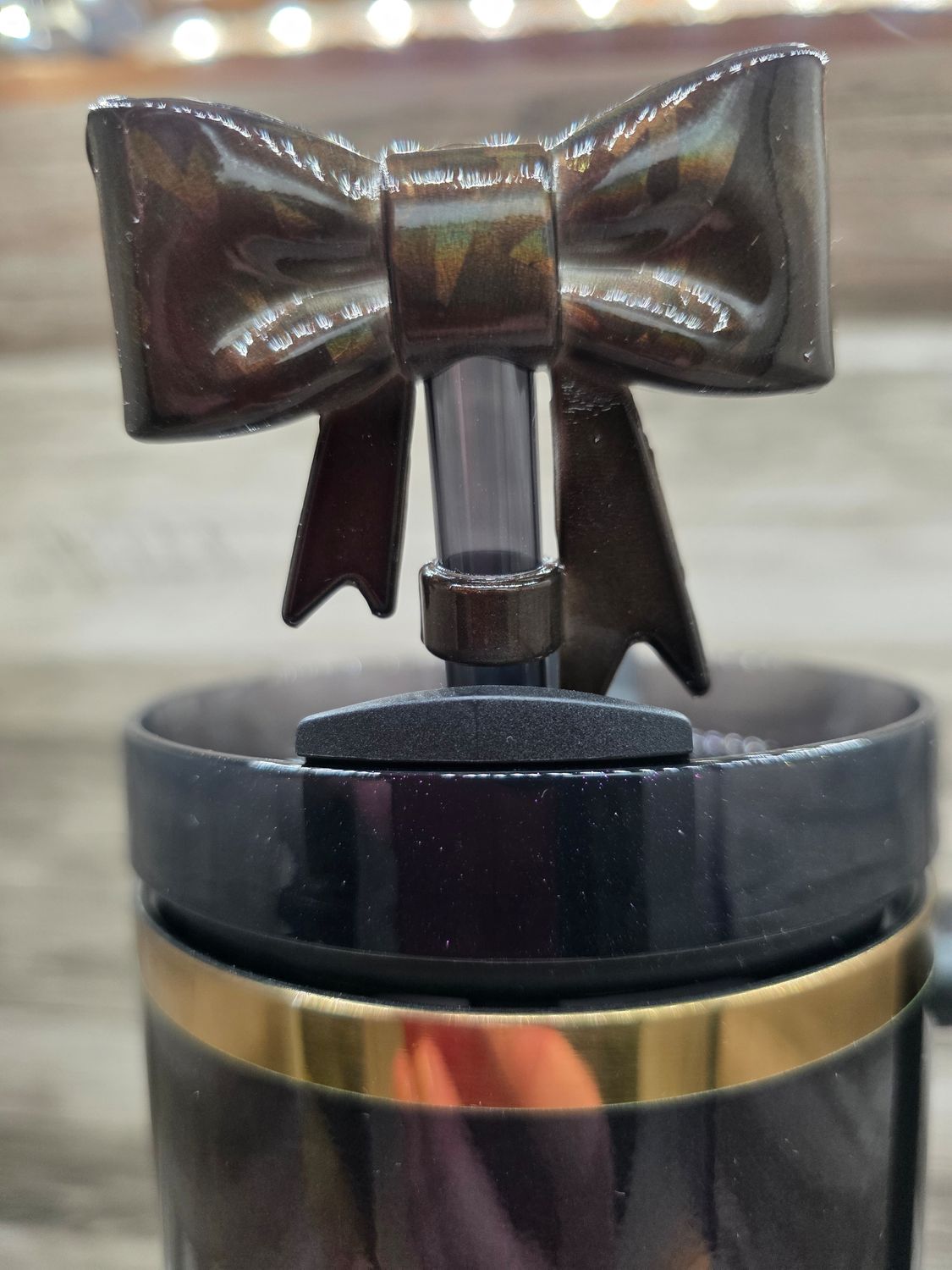 Obsidian Black Bow Topper