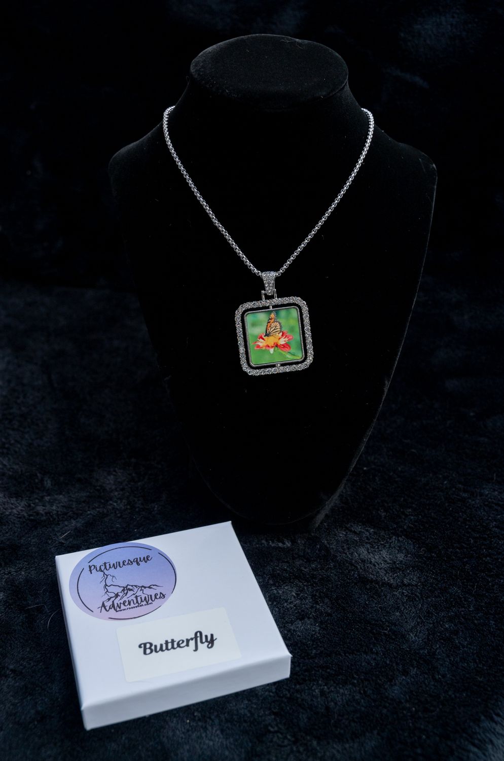 Double-Sided Necklace: Butterflies