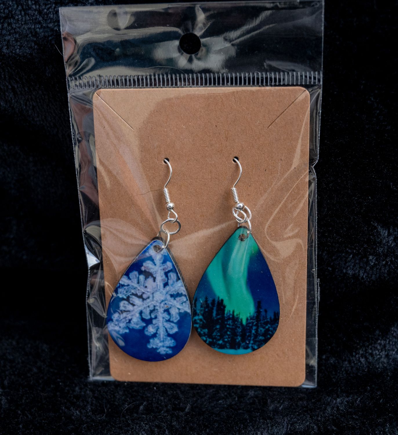 Double-Sided Earrings: Winter Aurora