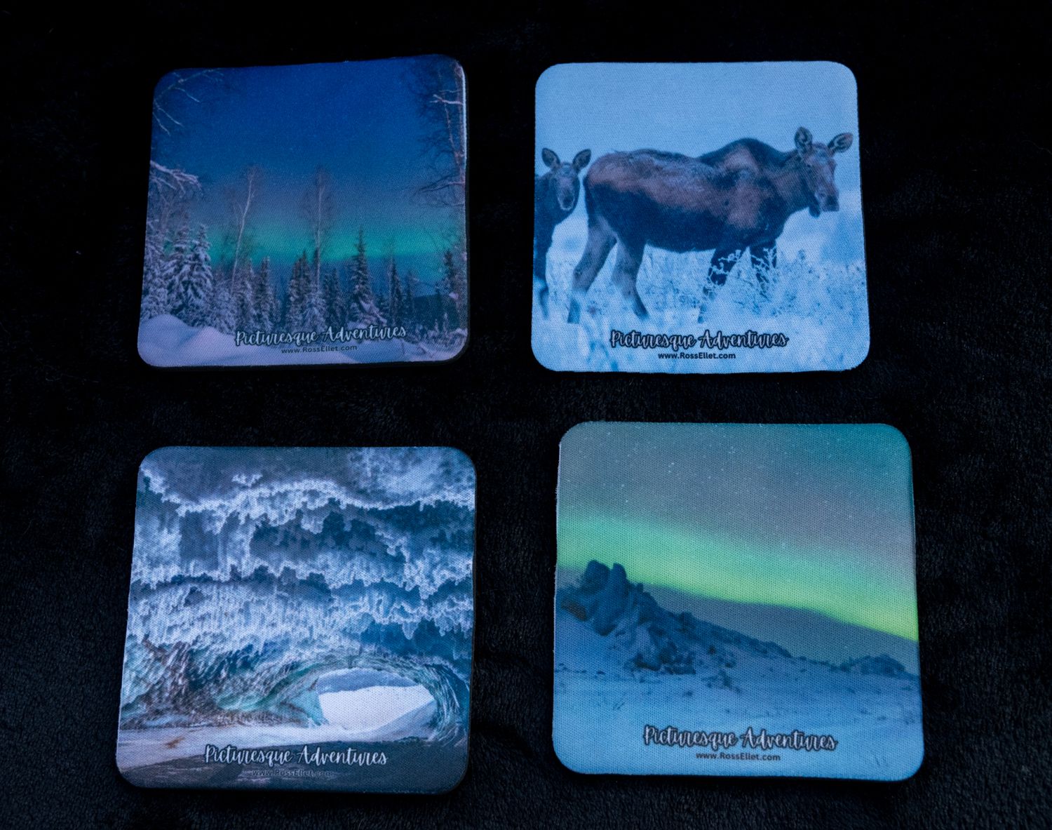 Coaster Set: Alaskan Winter