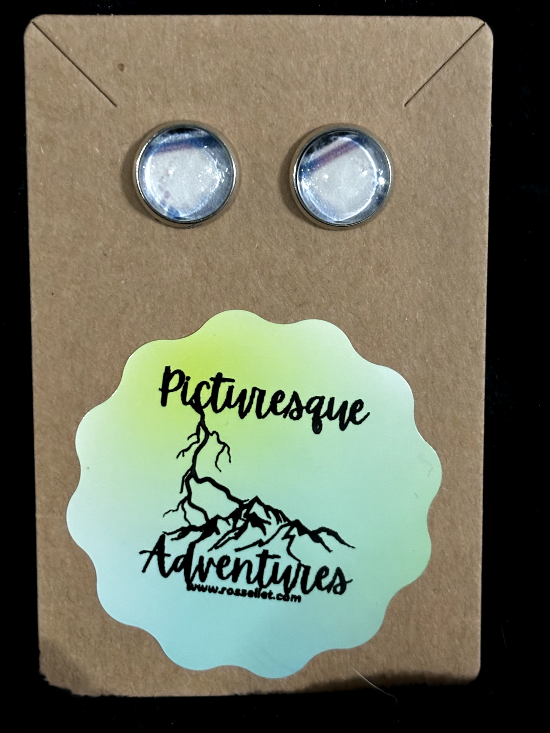Stud Earrings: Footprints in the Snow