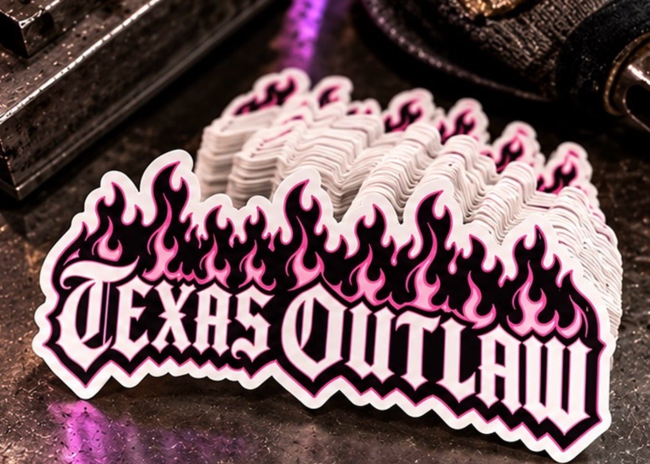 TXO PINK FLAME STICKER