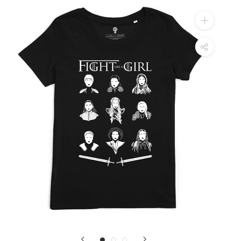 Camiseta FEM "FIGHT LIKE A GIRL" Talla XXL (TG)