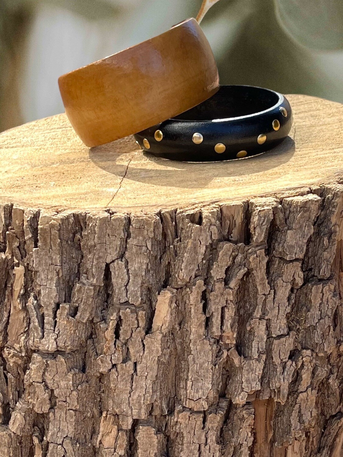 Set de pulseras de madera