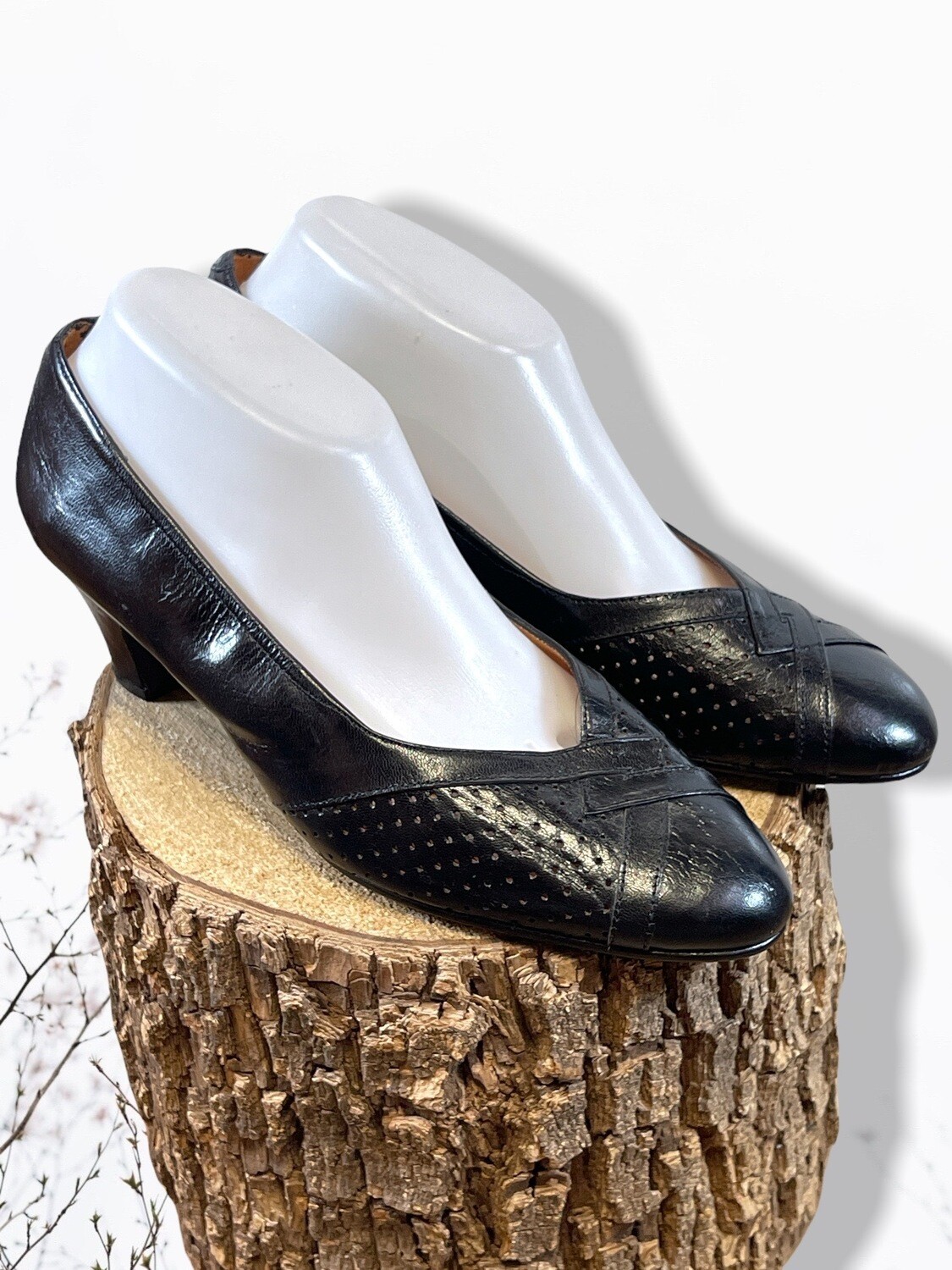 Zapatos de tacón de piel "ANCHOS ESPECIALES" · CALZADOS CORREAS T38 (NUEVO)