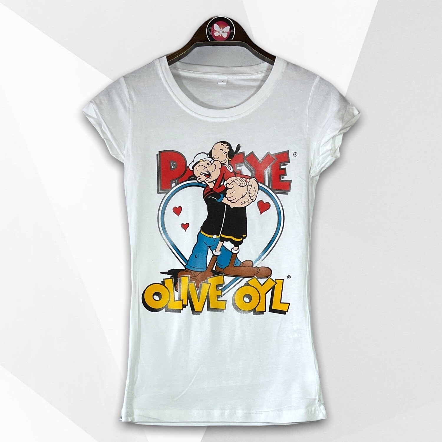 Camiseta de manga corta "POPEYE Y OLIVIA" Talla S