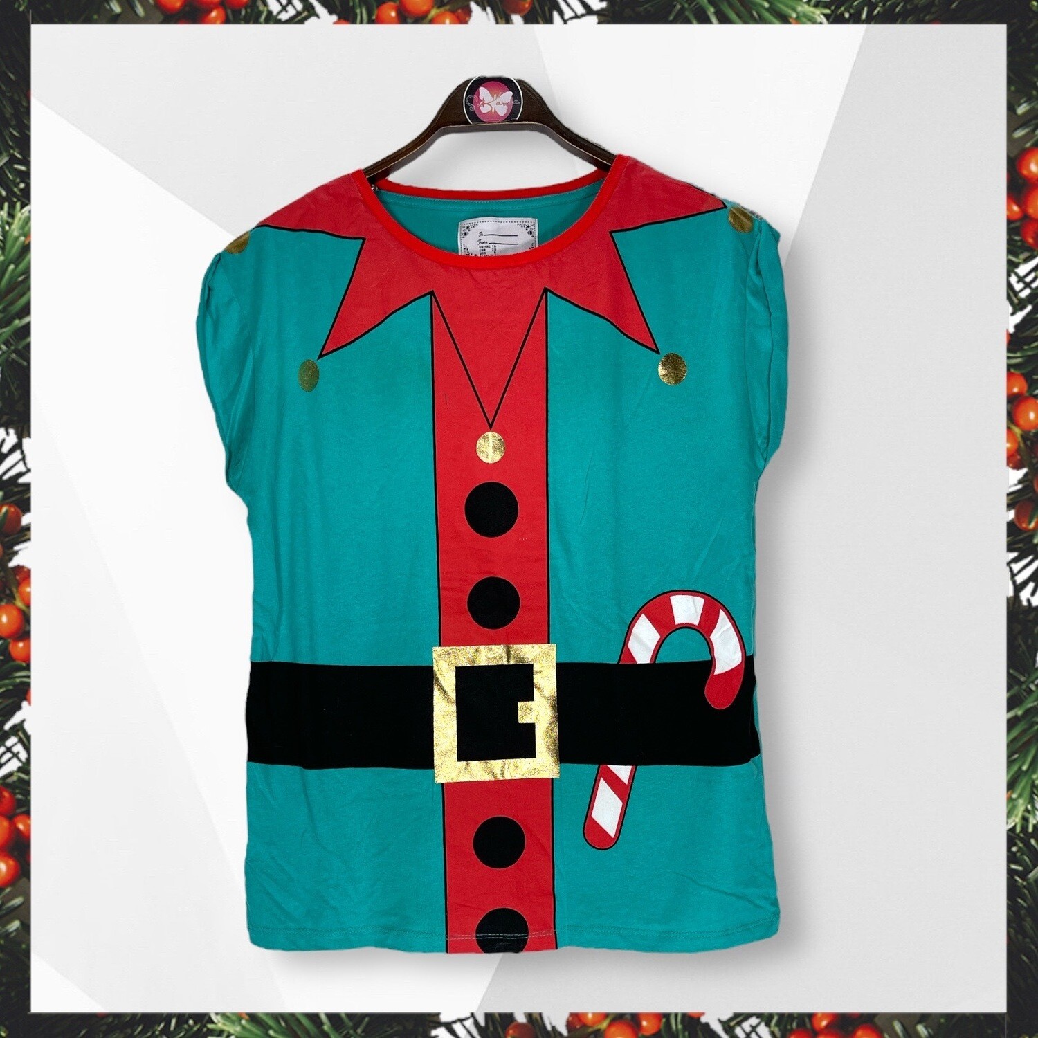 *XMAS* Camiseta navideña "traje elfo" Talla 38