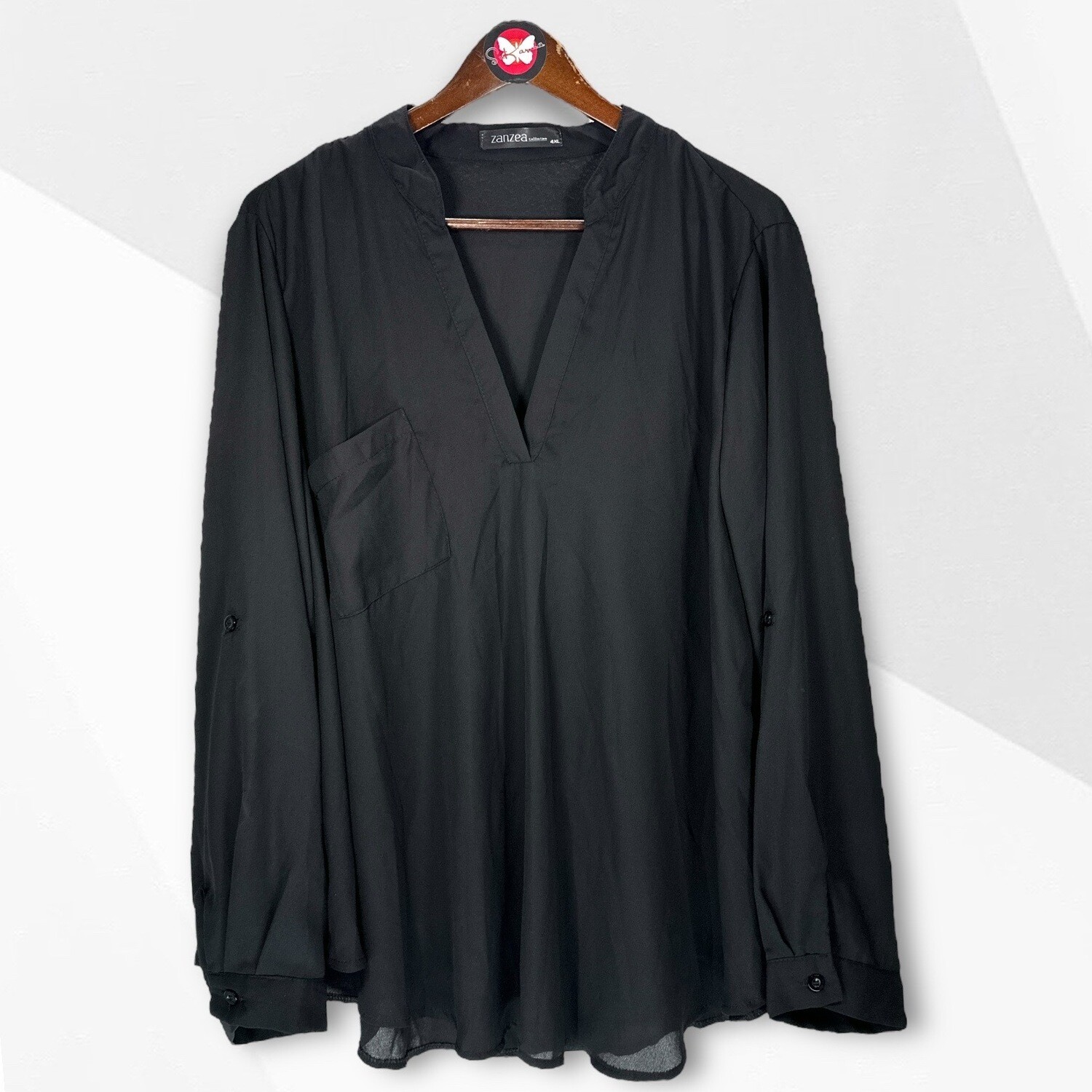 Blusa de manga larga ZANZEA Talla 4XL