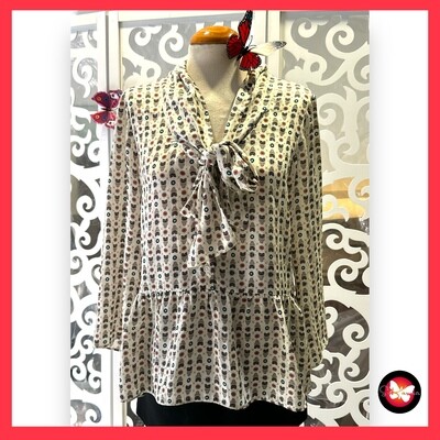 Blusa de media manga con lazada DENNY ROSE Talla XS (grande)