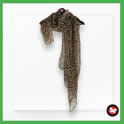 Foulard rectangular animal print