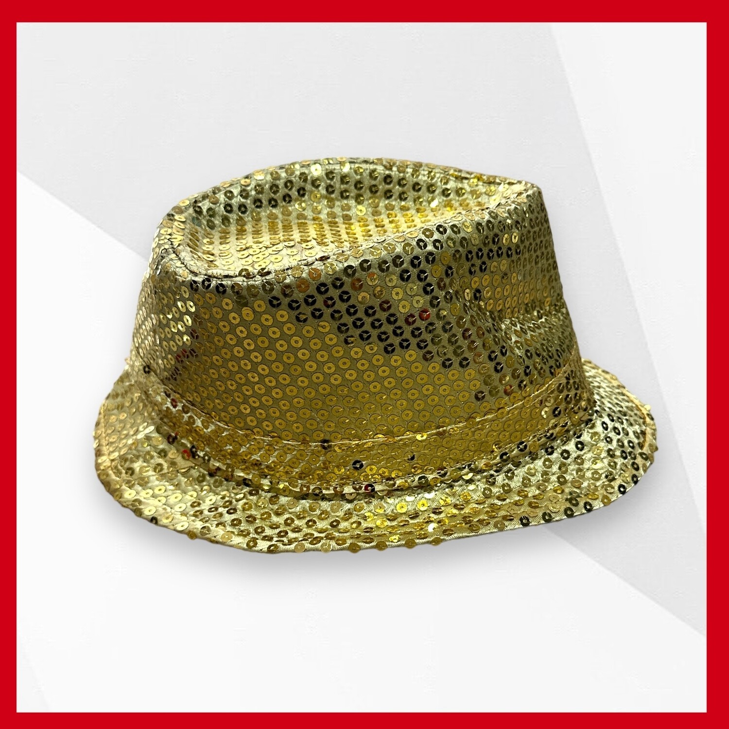 Sombrero disfraz lentejuelas dorado