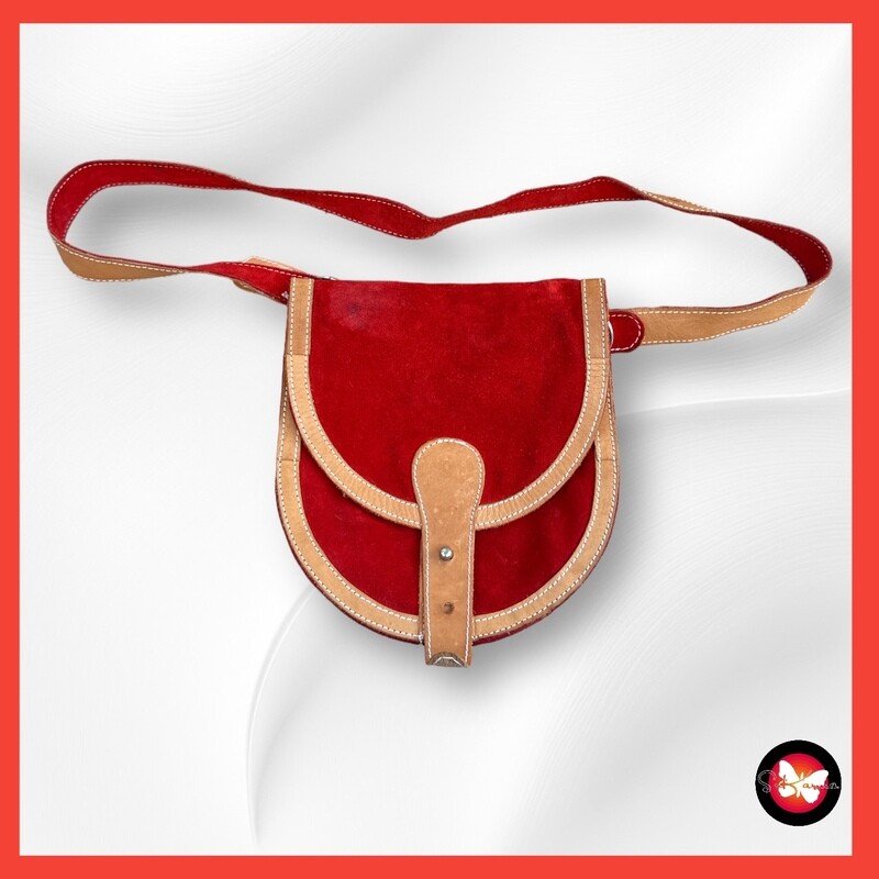 Bolso de ante tipo riñonera