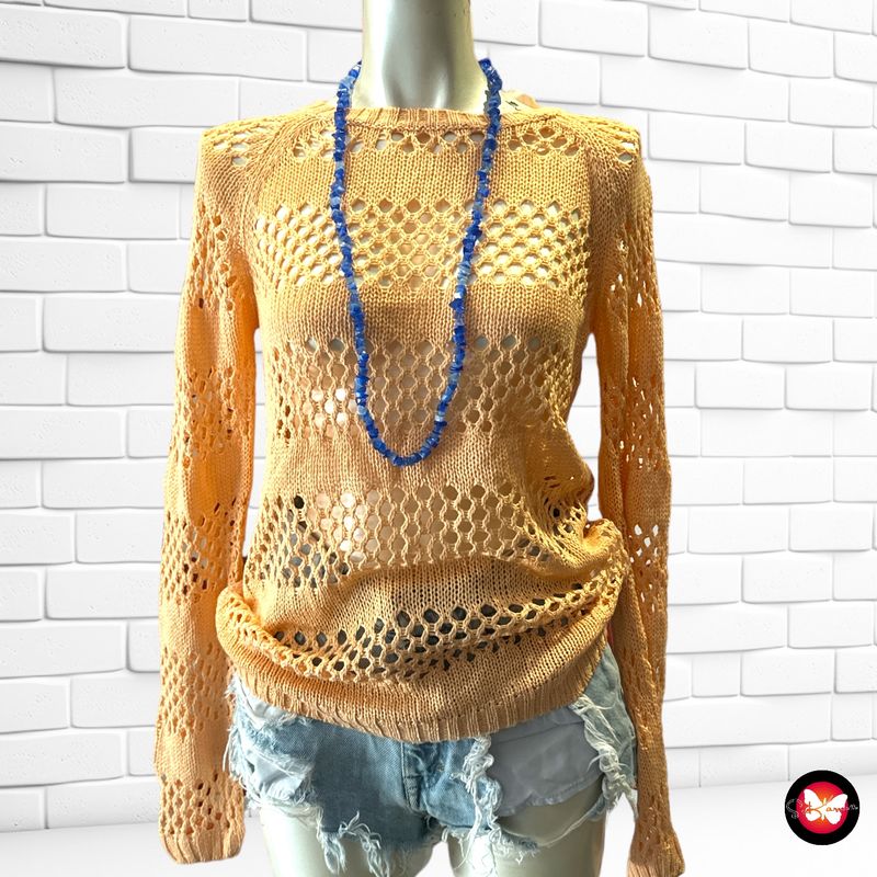 **SALES** Jersey de manga larga de crochet COLOURS OF THE WORLD / 1982 Talla XXL