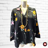 Blazer tipo kimono de satén Talla M/L