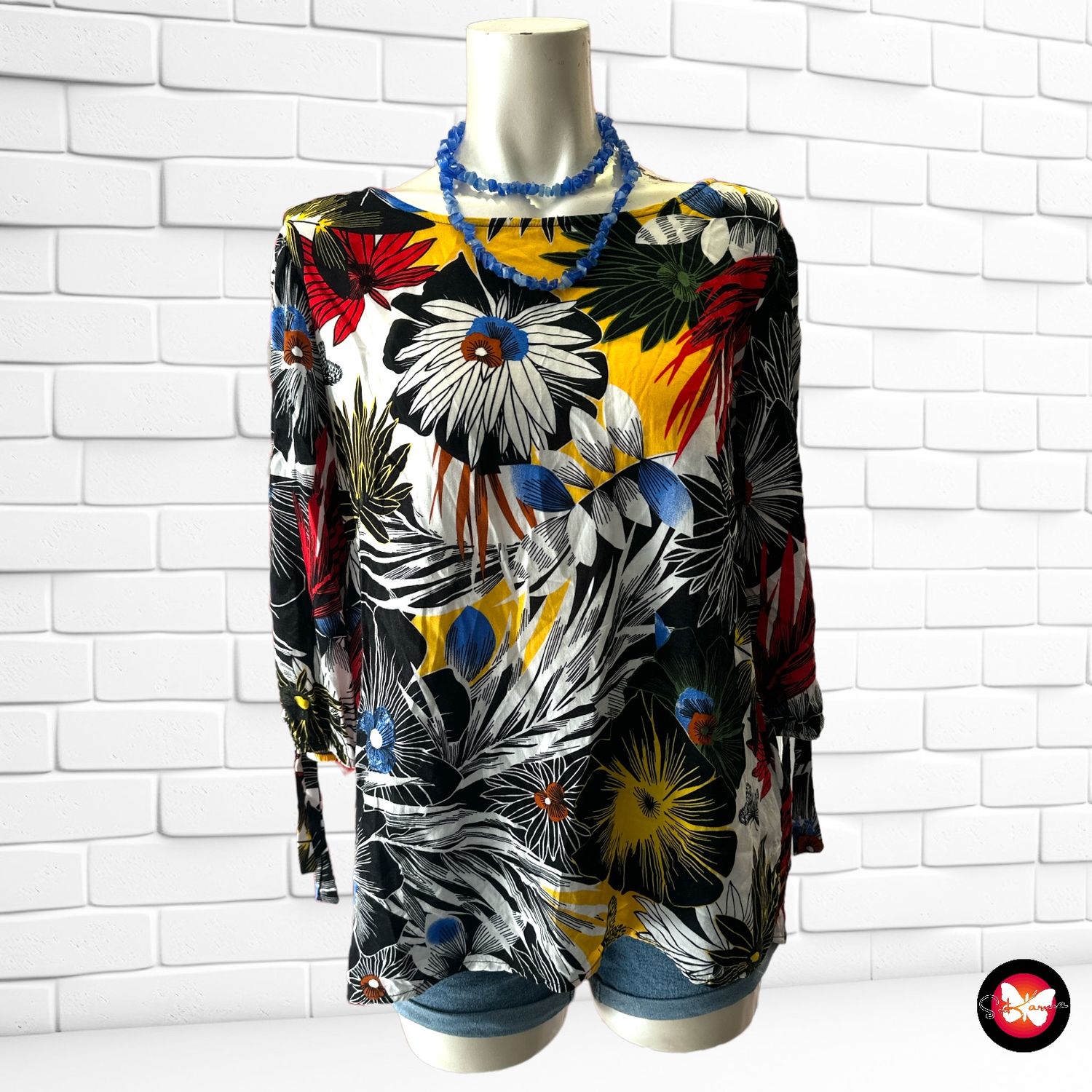 Blusa de media manga Talla S/M