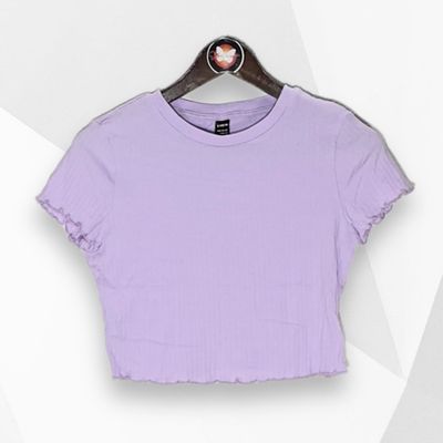 Camiseta cropped SHEIN Talla L