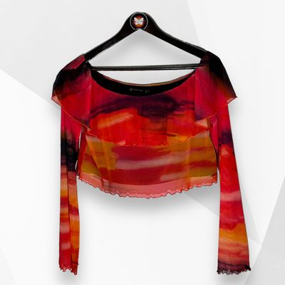 Blusa cropped con escote barco I SAW IT FIRST Talla 44