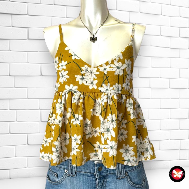 **SALES** Blusa corta de tirantes de flores Talla S