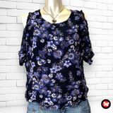 **SALES** Blusa de manga corta con hombros al aire PEACOCKS Talla 36