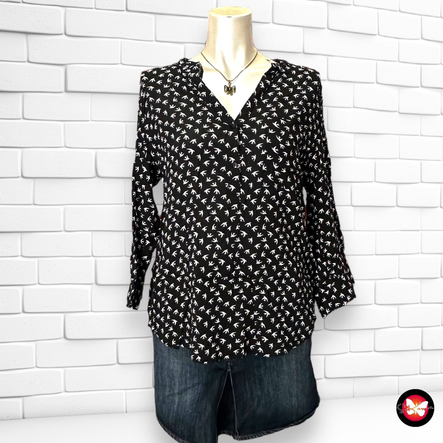 Blusa estampado pajaritos ATMOSPHERE Talla 42