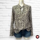 Camisa de manga larga animal print MILANO Talla S