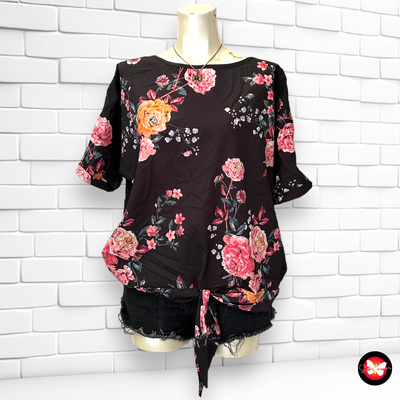 **SALES** Blusa de manga corta con lazo JEAN PASCALE Talla M