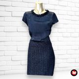 Vestido con falda tweed SÍNTESIS Talla 38