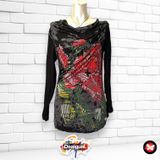 Camiseta de manga larga y escote drapeado DESIGUAL Talla M