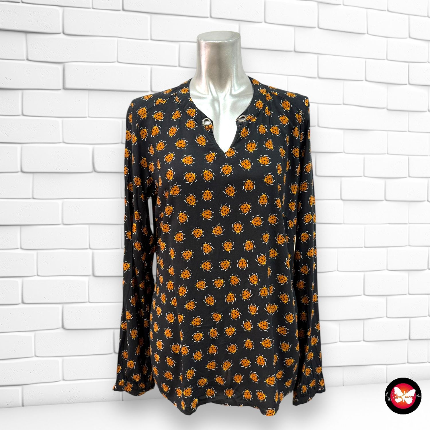 Blusa de manga larga estampado &quot;mariquitas&quot; ENJOY Talla S