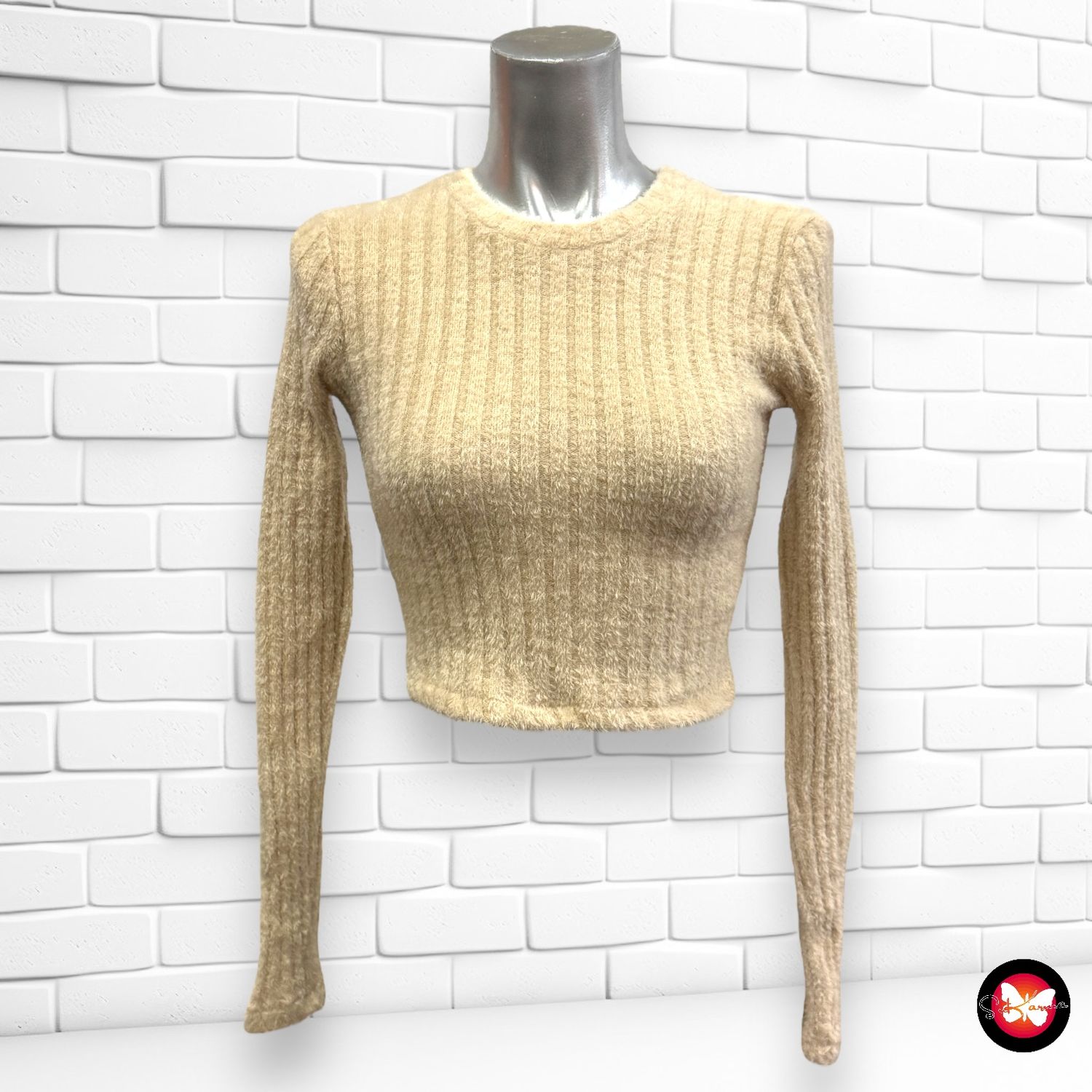 **SALES** Jersey de manga larga cropped COZY MOOD PULL&amp;BEAR Talla S