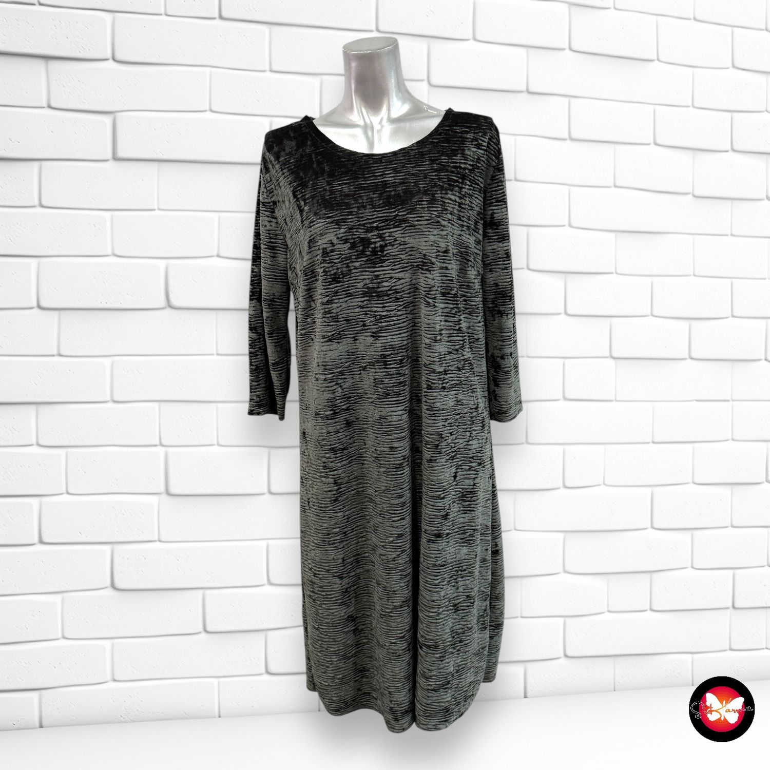 Vestido de terciopelo ELVIRA CASUALS Talla XL